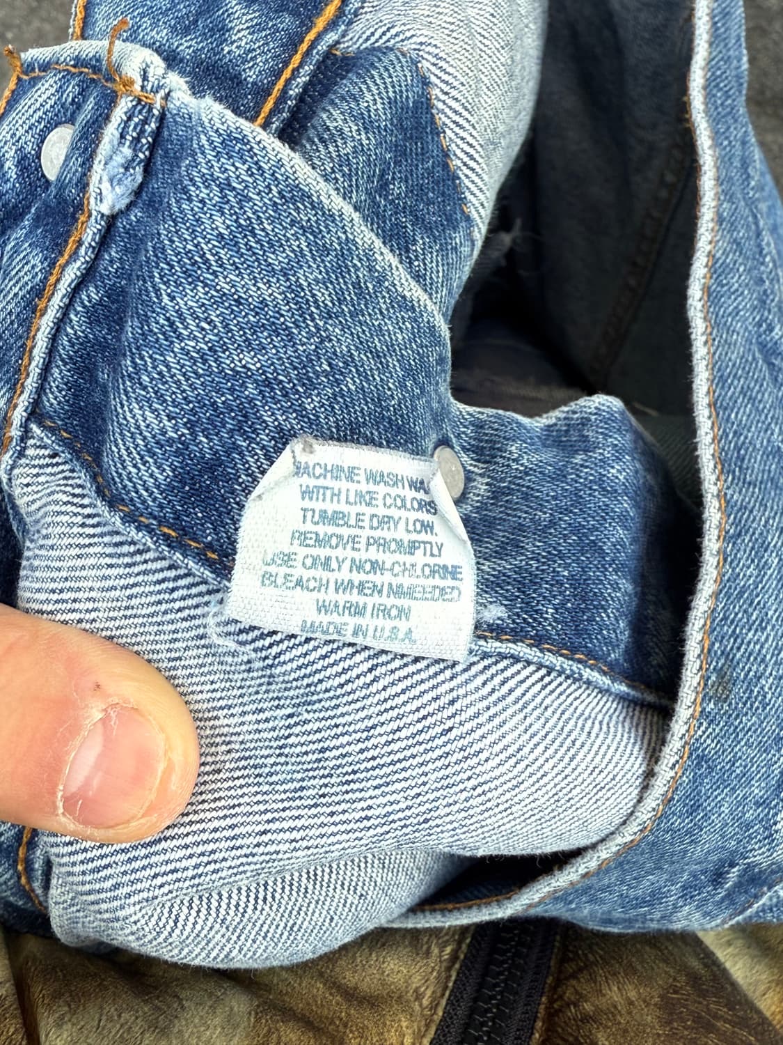 🇺🇸90s Made in USA 엠보싱 데님 자켓 상품이미지5