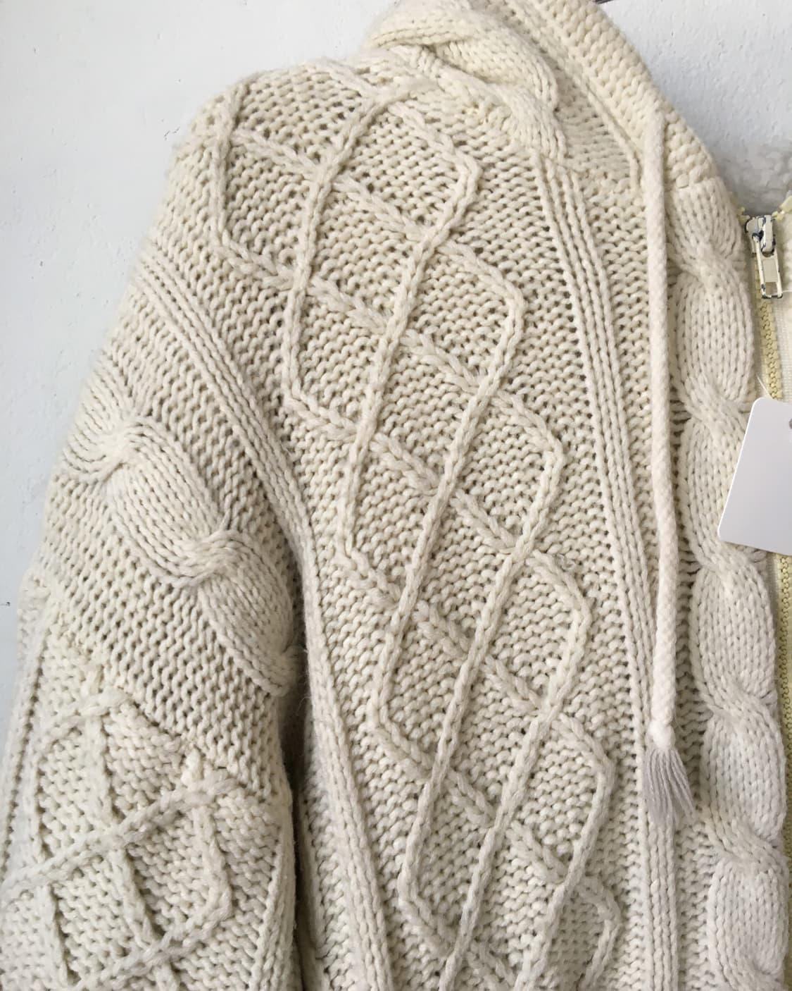 Cable knit hood zip up 상품이미지4