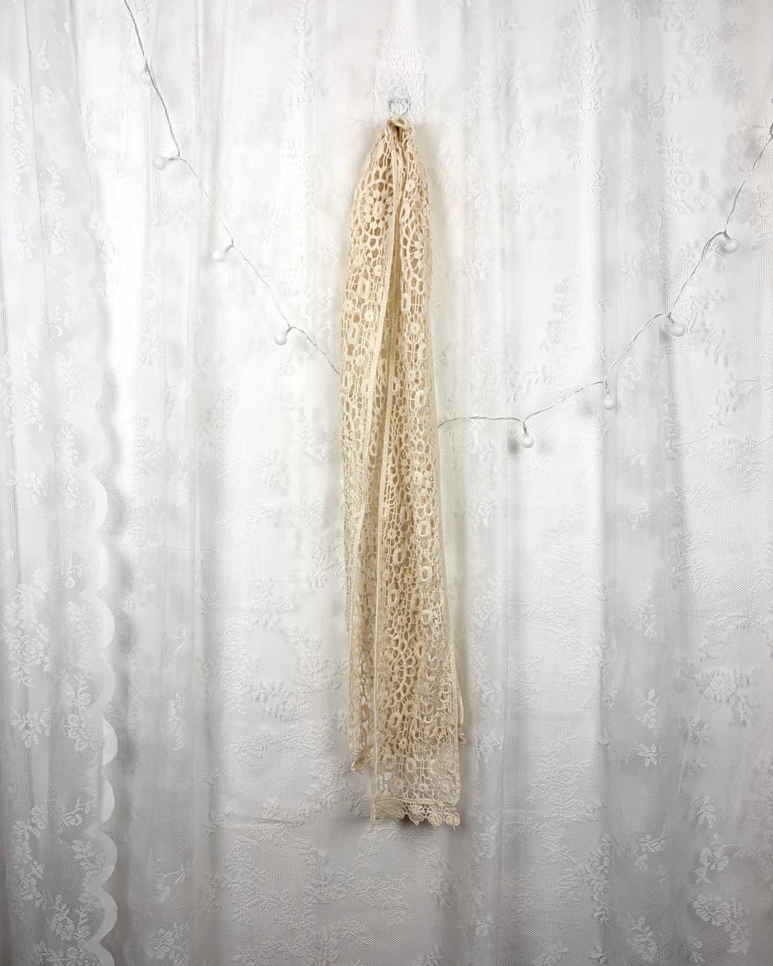 Floral Crochet Lace Scarf 상품이미지1