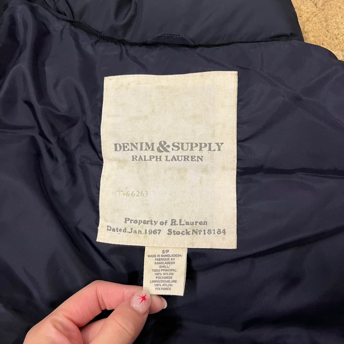폴로 데님앤서플라이 네이비 더플 떡볶이 패딩 조끼  상품이미지4