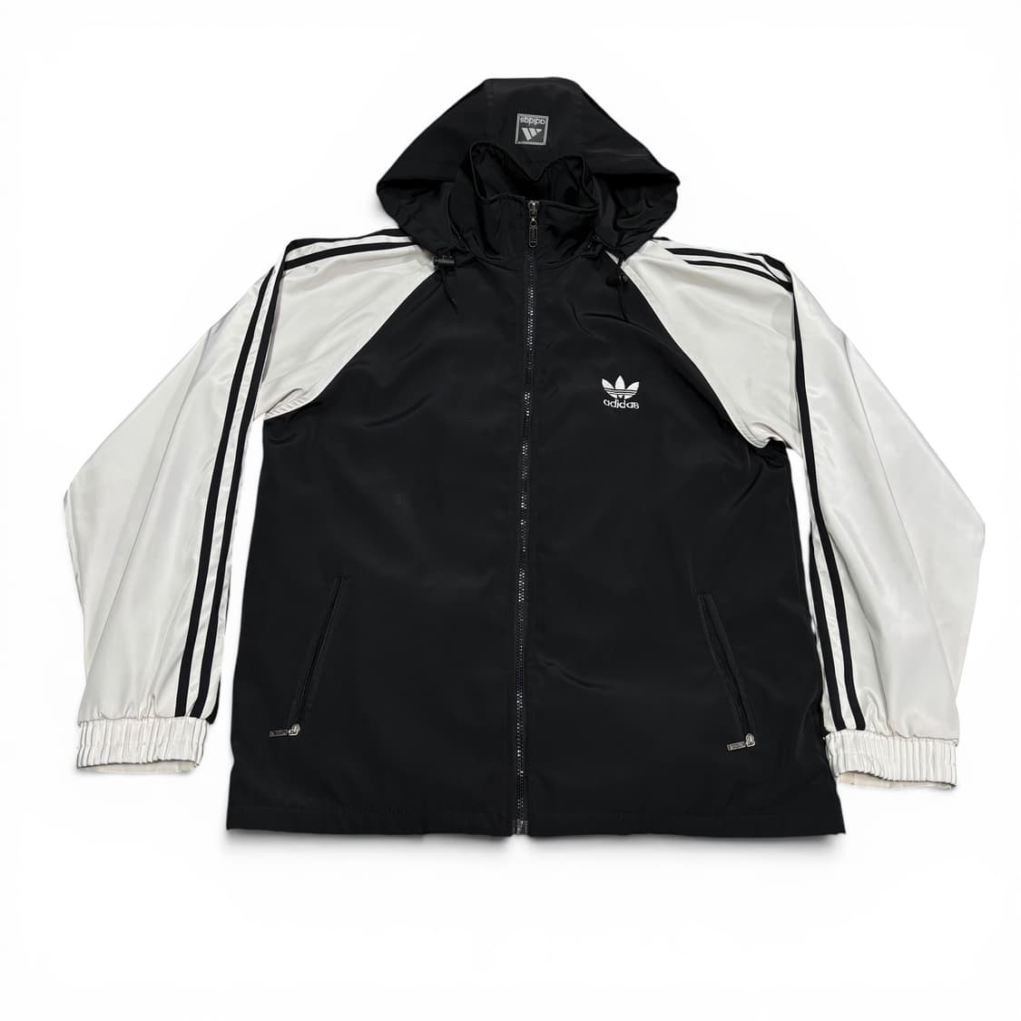 L 아디다스 흰검 삼선 바람막이 자켓 상품이미지1