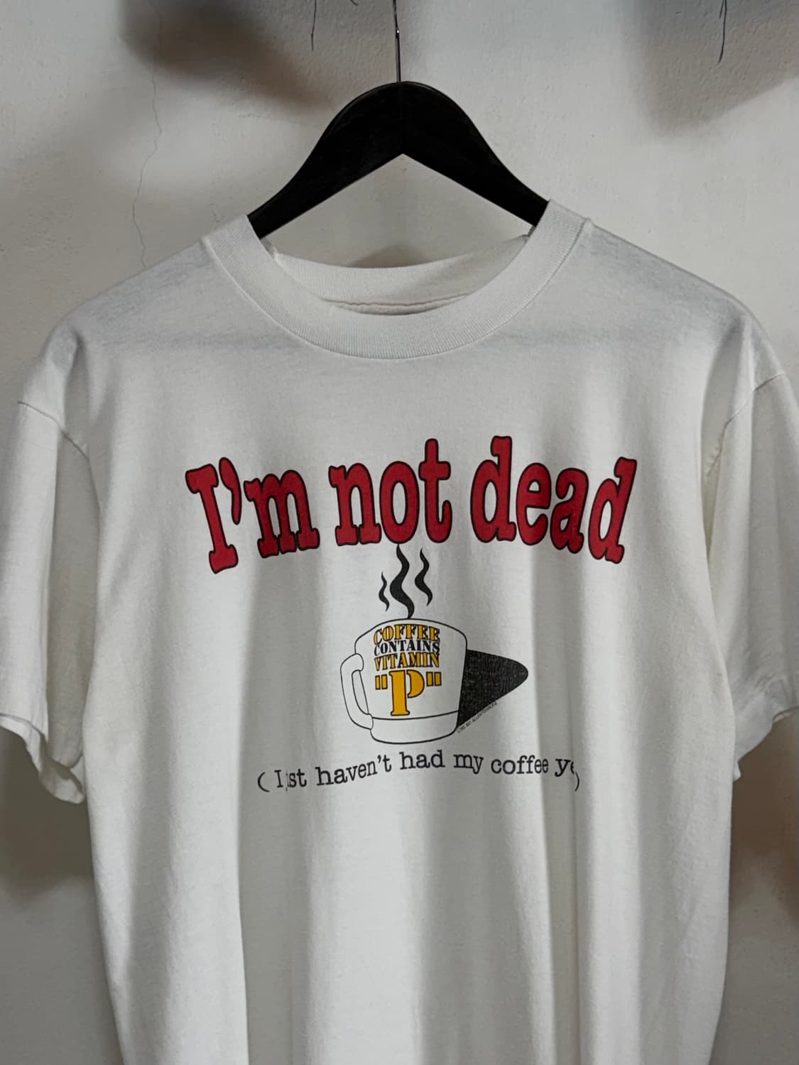 90's 싱글 스티치 I’m Not Dead ☕️ 빈티지 티셔츠 상품이미지4