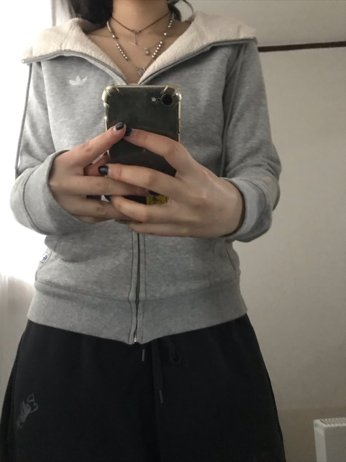 아디다스 그레이 퍼후드집업 상품이미지5