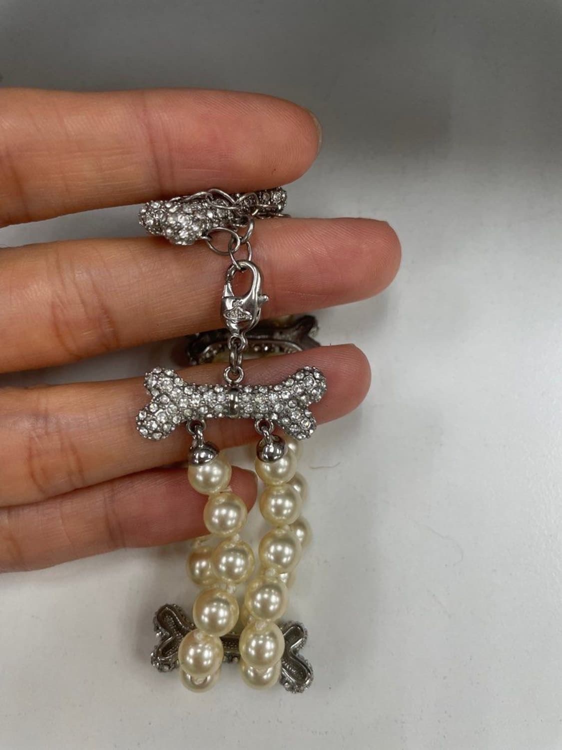 급처) 비비안웨스트우드 펄 뼈다귀 팔찌 상품이미지3