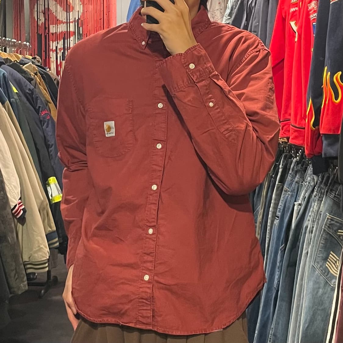 [IM] carhartt 칼하트 레드 긴팔셔츠 상품이미지3