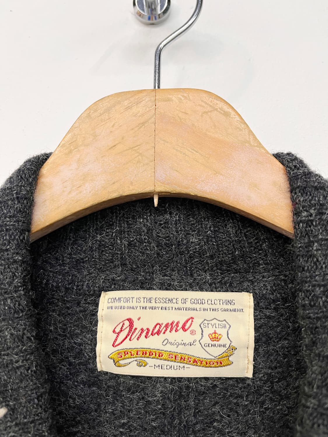 90's DINAMO 스티치 니트 가디건 상품이미지9