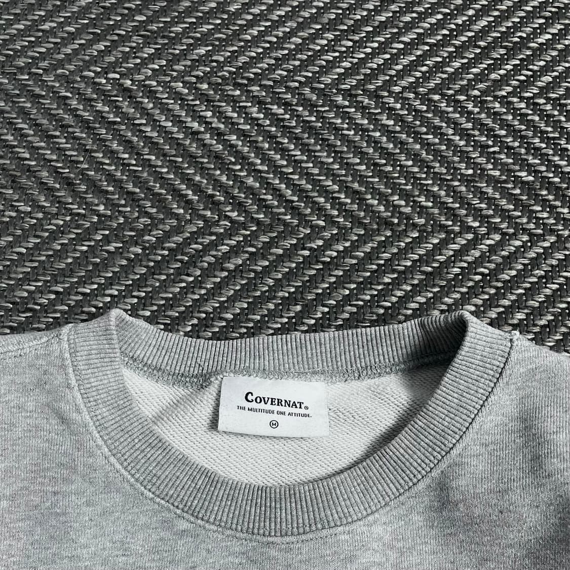 커버낫 어센틱 빅로고 박시핏 맨투맨 그레이y 4771 상품이미지7