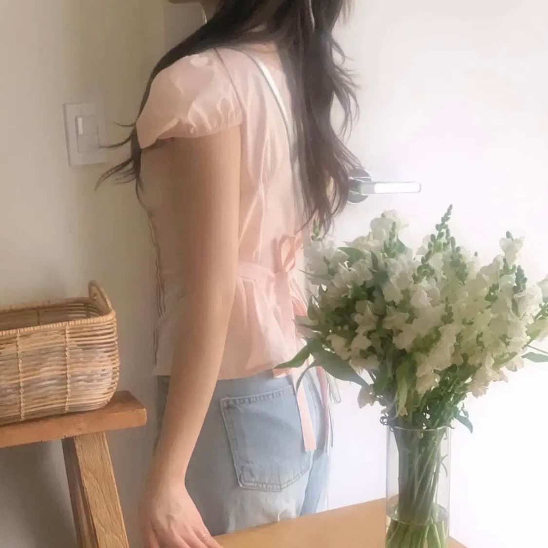 뮤트크레메 리본셔링 블라우스 상품이미지3