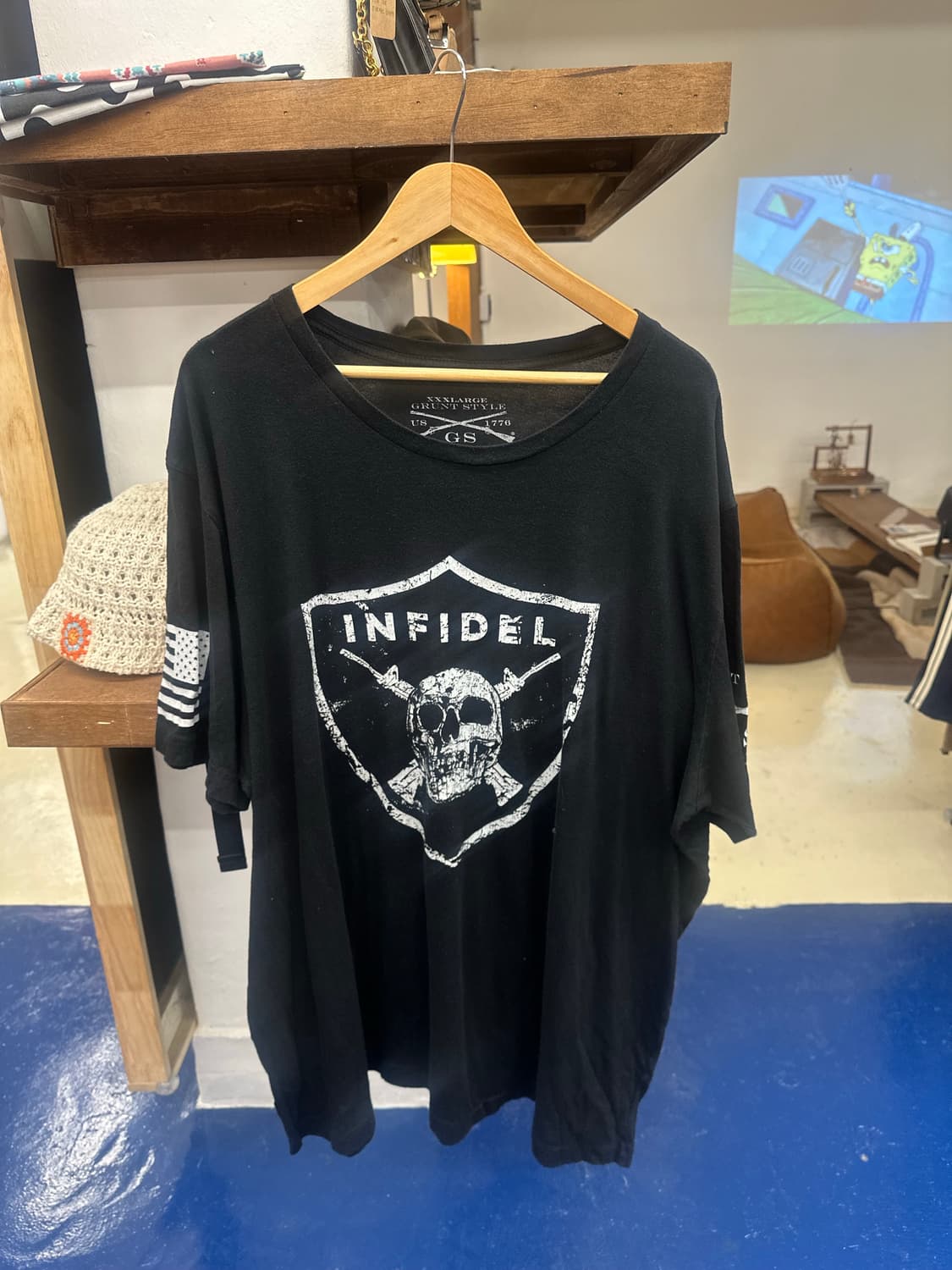 INFIDEL 스컬 프린팅 반팔티 상품이미지3