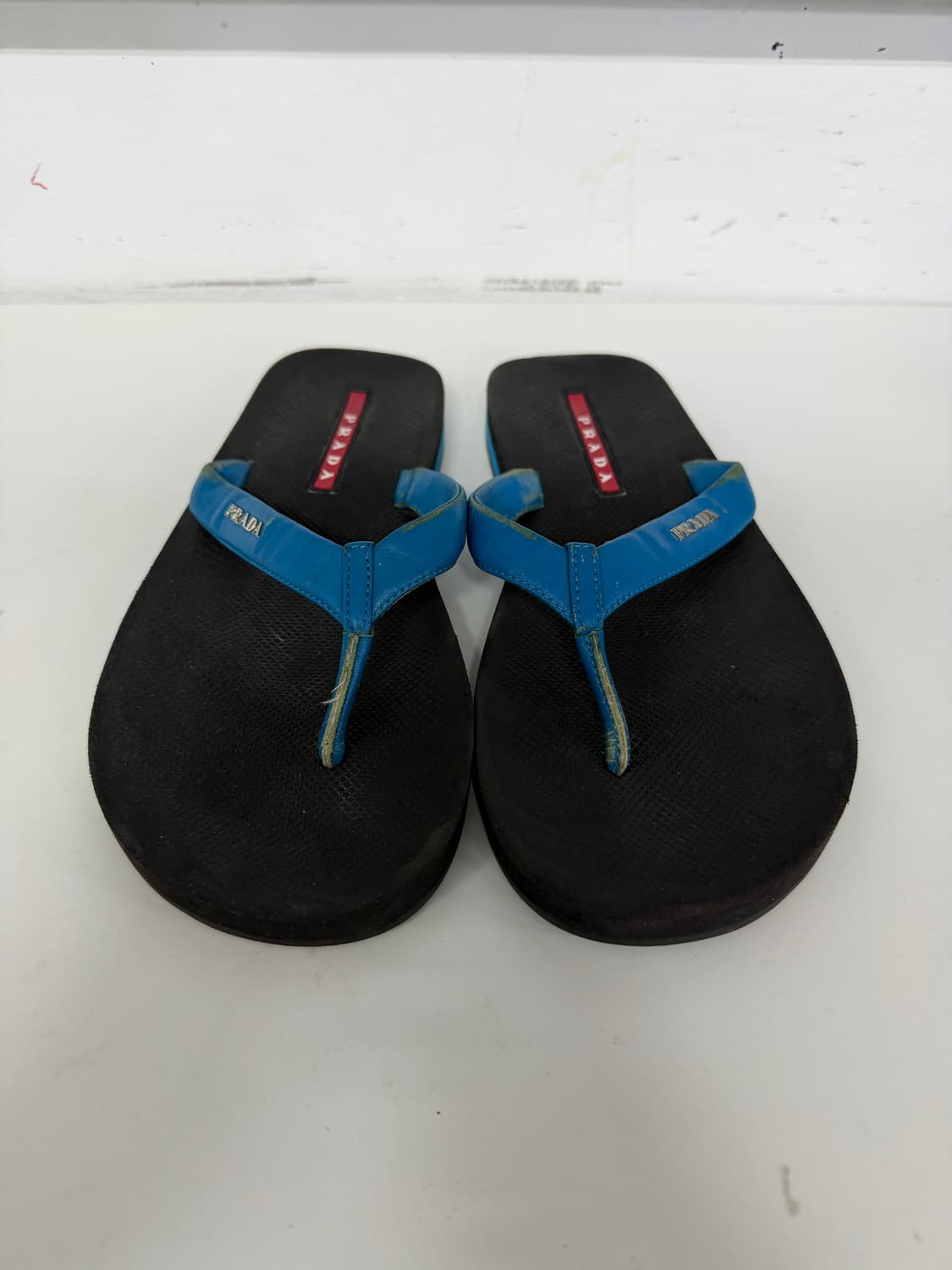 정품) 프라다 남성 블루 쪼리 슬리퍼 7(260) 상품이미지1