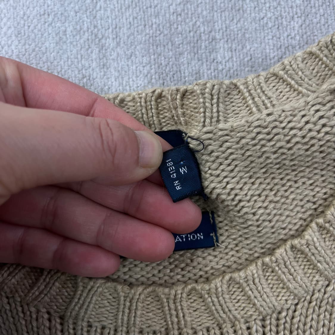 95 폴로랄프로렌 코튼 베이지 니트 상품이미지4