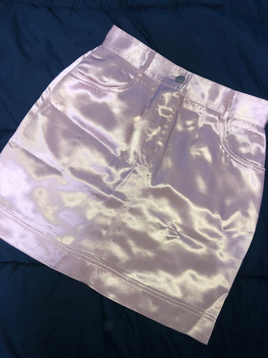 빈티지 구제 y2k 키치 펑크 새틴 실크 스커트 치마 상품이미지1