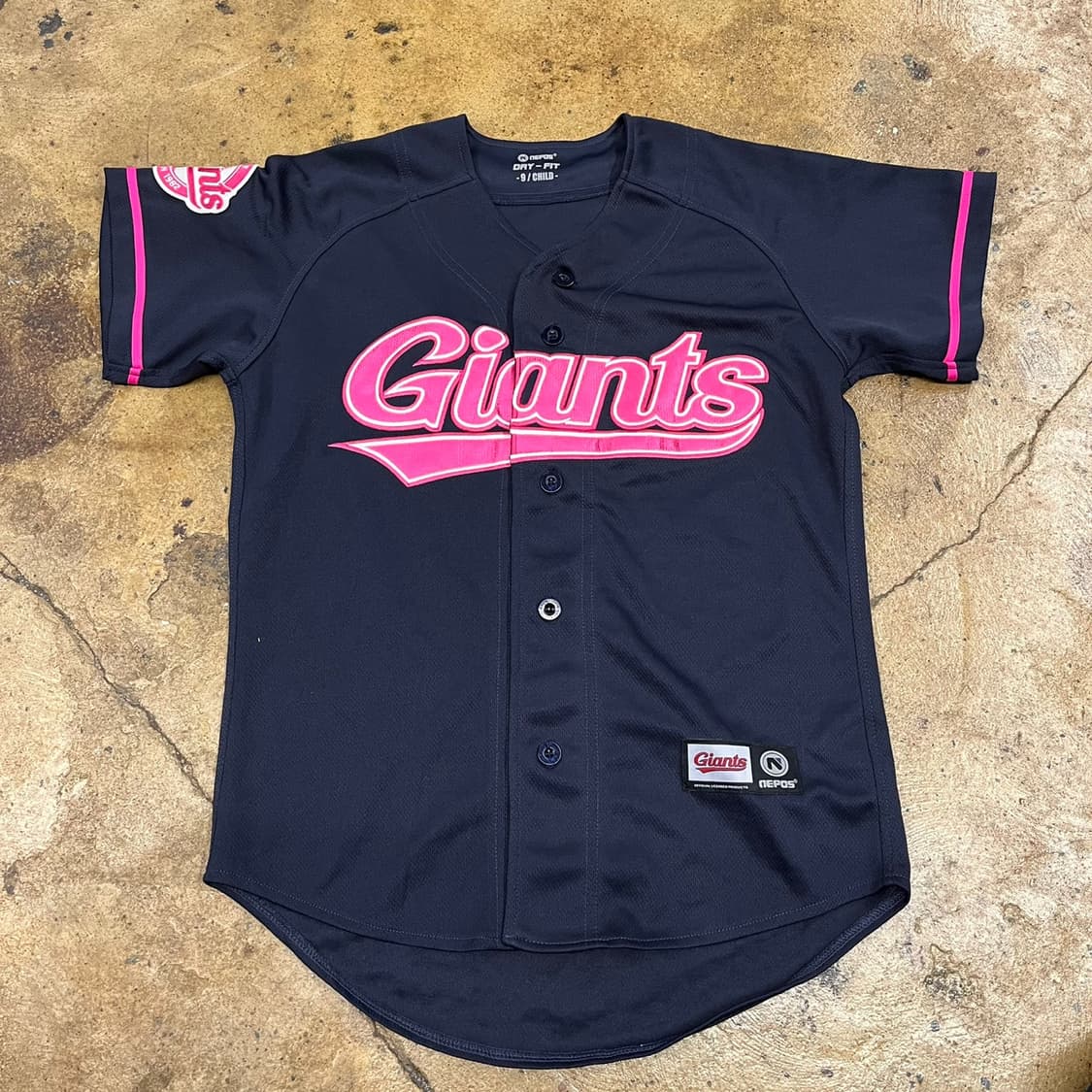 [정품/9호] 롯데자이언츠 핑크 반팔 유니폼 b10 상품이미지2
