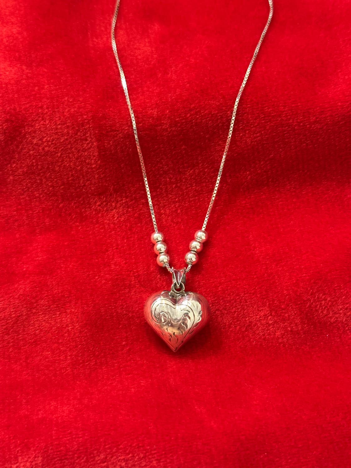 Italy vintage heart pendant 925silver ne 상품이미지1