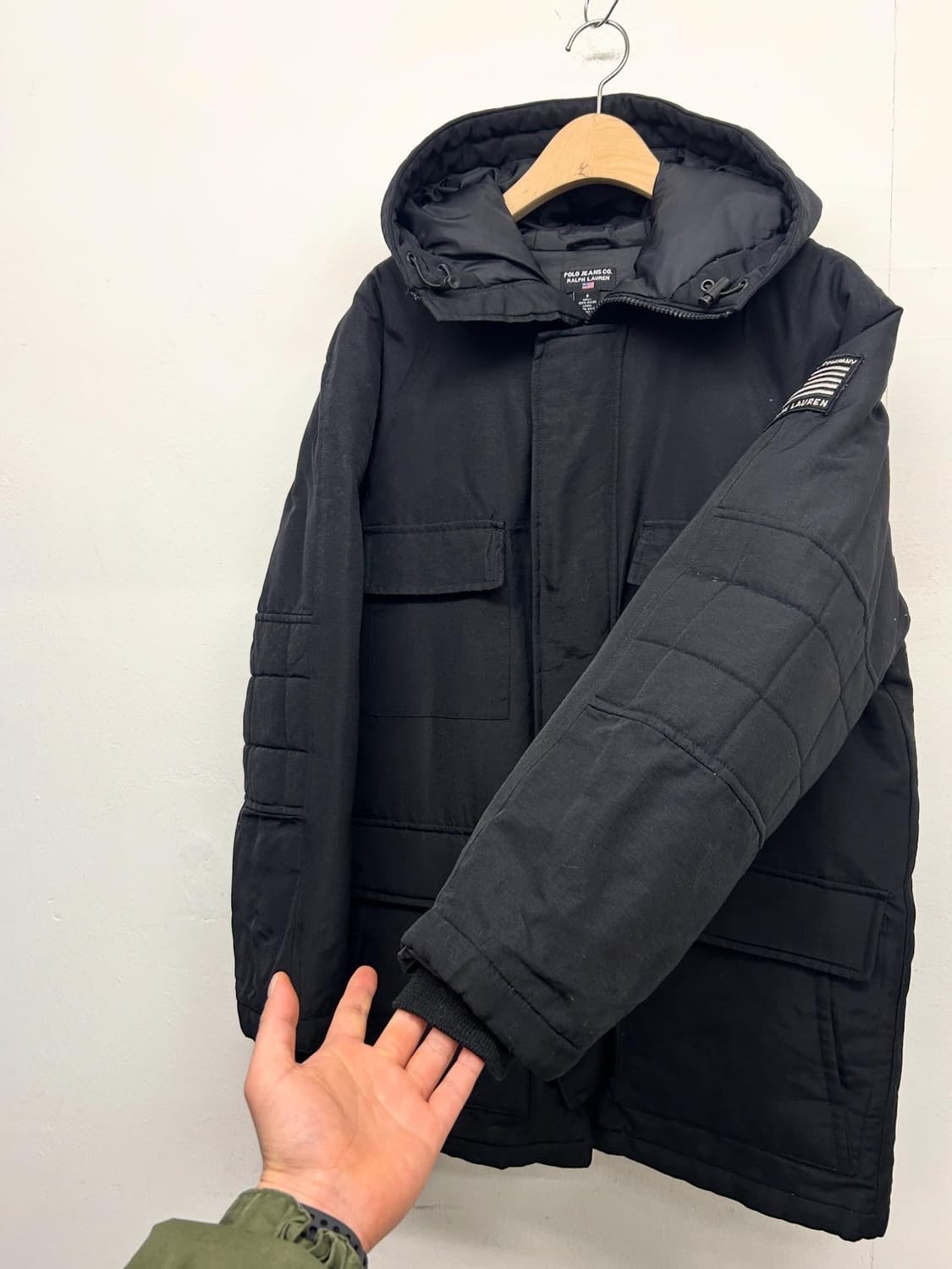 폴로 진스 폴로 랄프로렌 블랙 후드 패딩 점퍼 상품이미지3