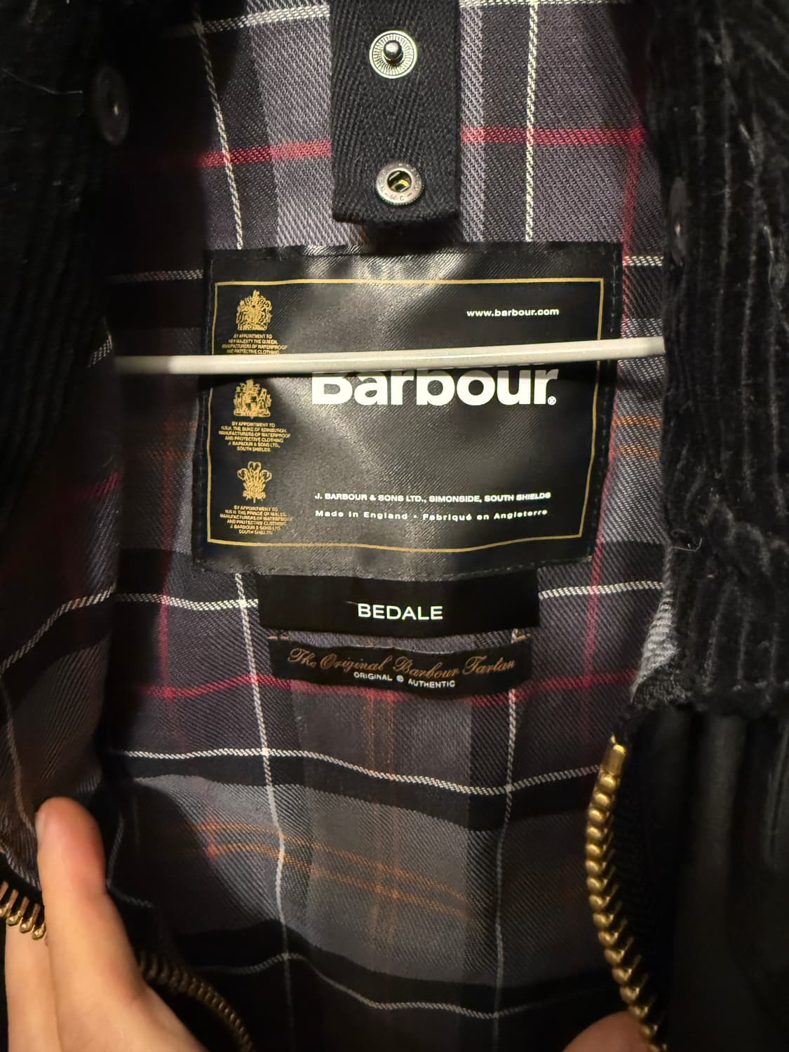 바버 비데일 왁스자켓 블랙 32사이즈 1회착 상품이미지2