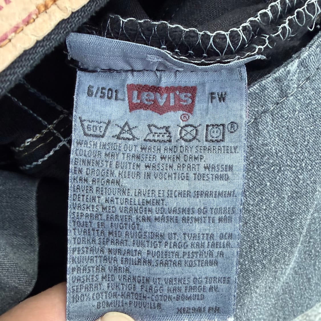 리바이스 501 블랙진 made in ENGLAND (26) 상품이미지6
