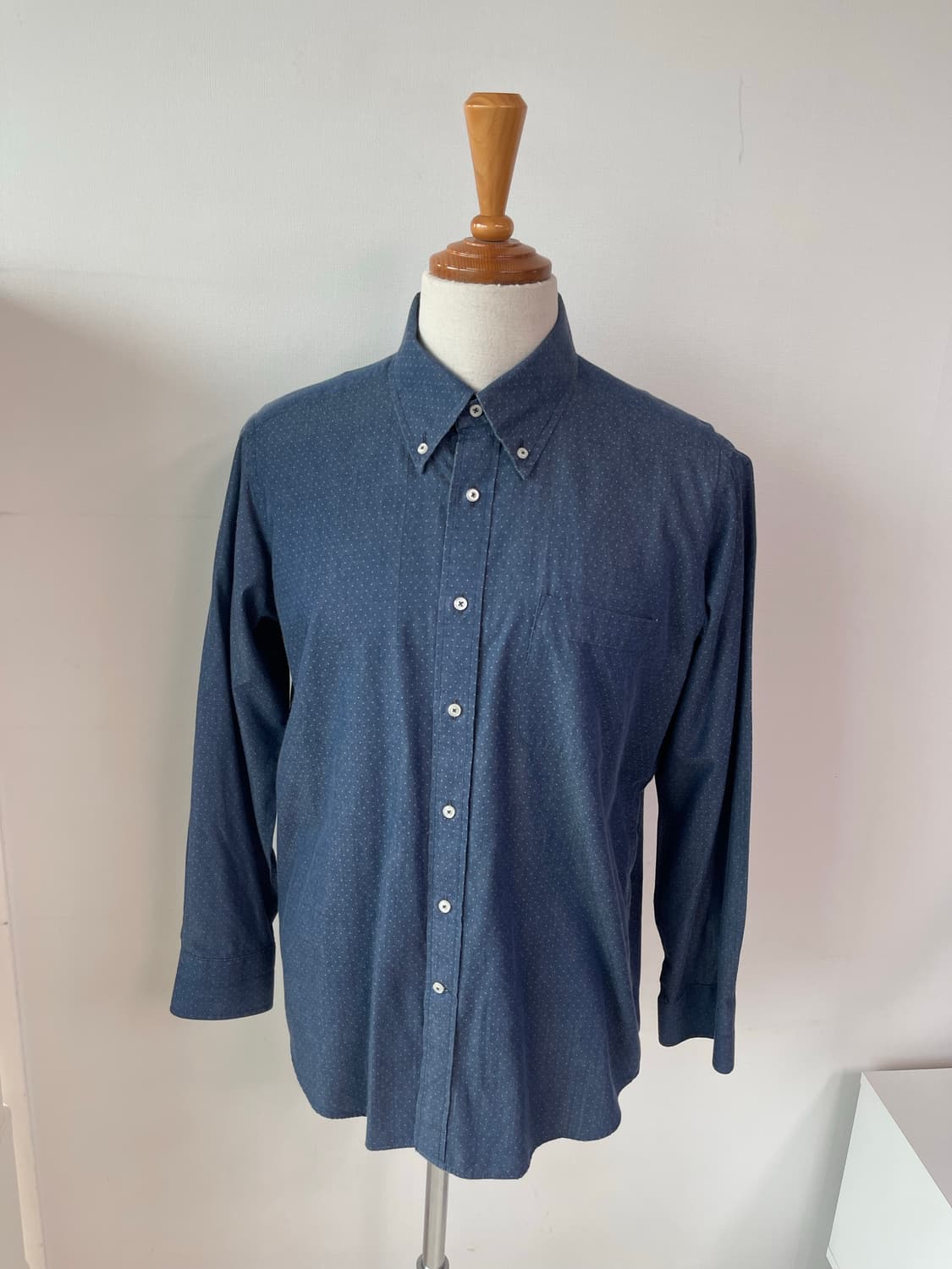 새빌로우 맞춤셔츠 데님 도트 105~110 (일본 수입원단) 상품이미지1