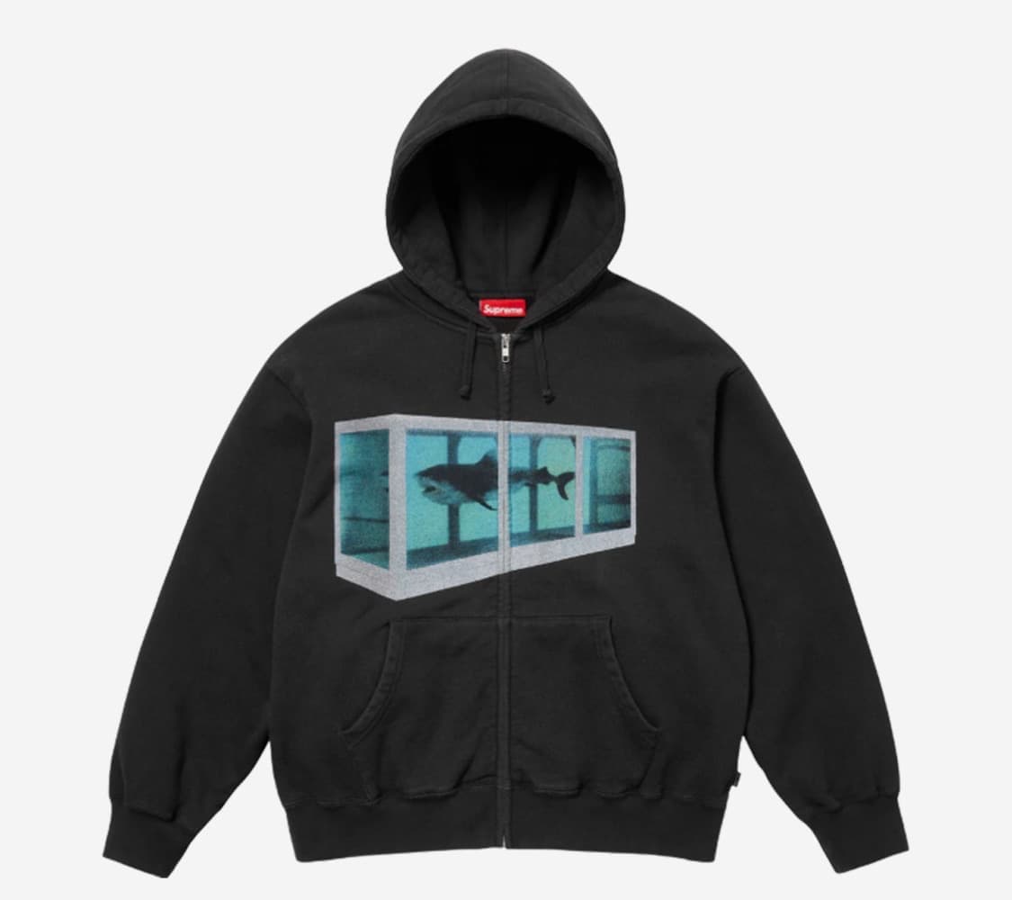 슈프림 x 데미안 허스트 집업 후드 스웨트셔츠 블랙 - 25SS 상품이미지1