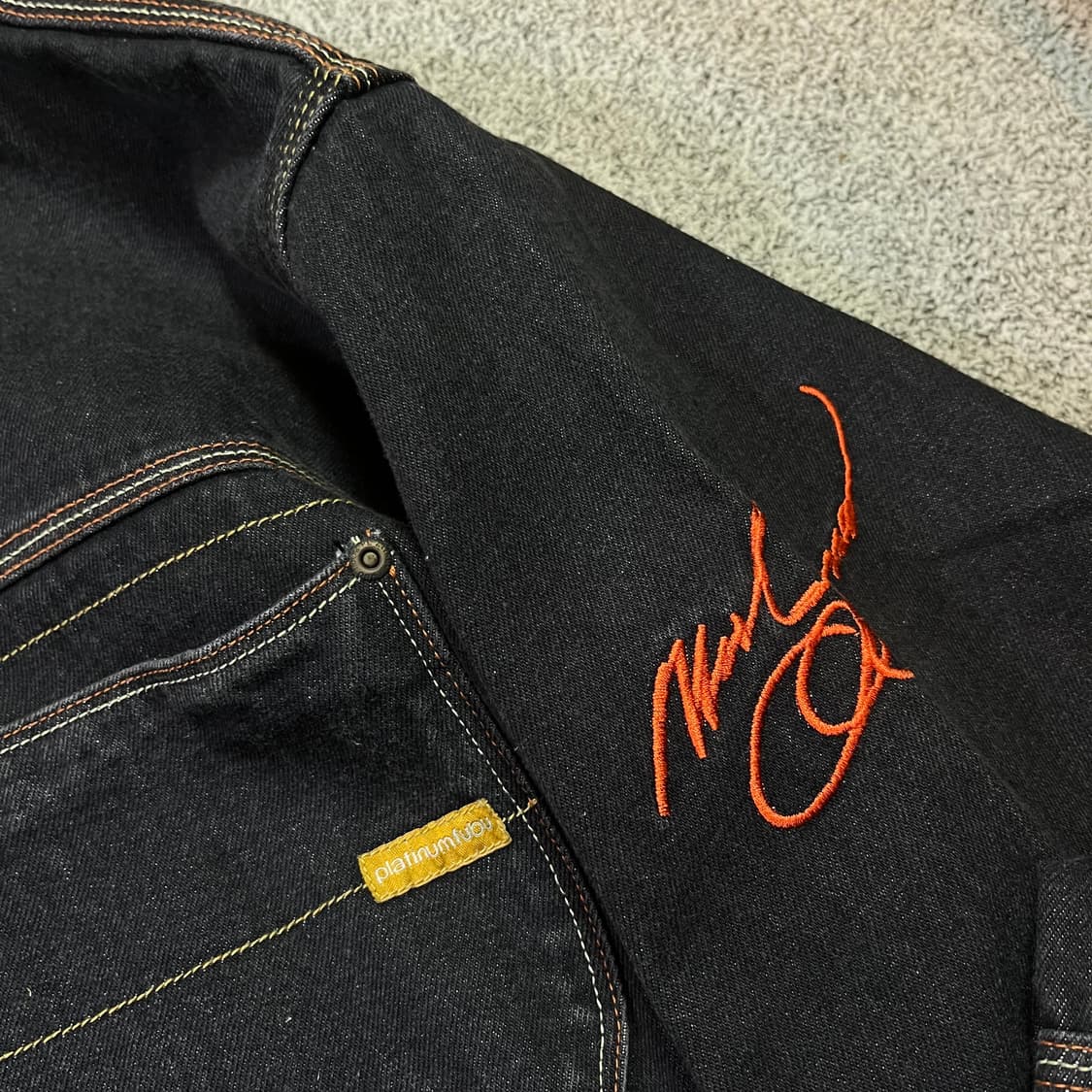 후부 무하마드 알리 올드스쿨 빅로고 데님 자켓 (새 택) 상품이미지5