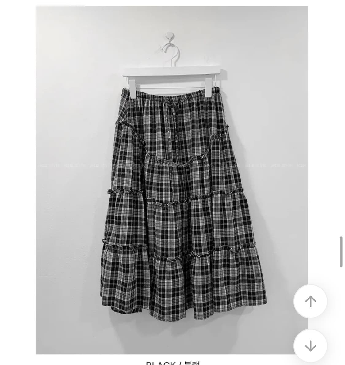 체크 롱스커트 상품이미지1