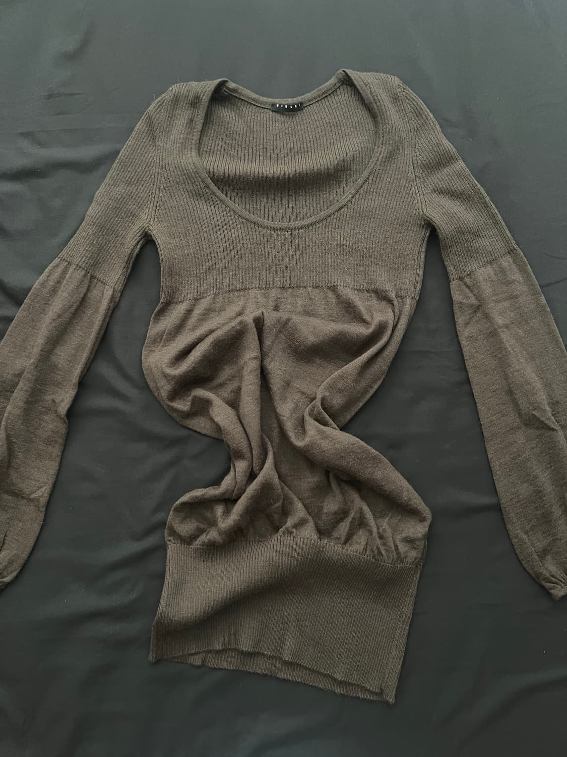시슬리 sisely brown long knit 상품이미지1