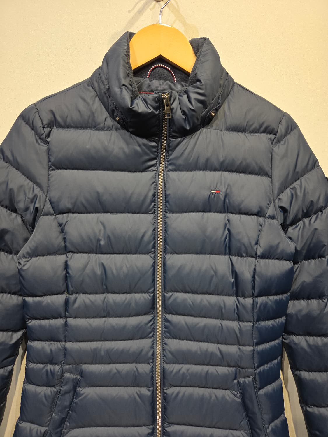 타미힐피거 데님 여성 네이비 롱 패딩 상품이미지3