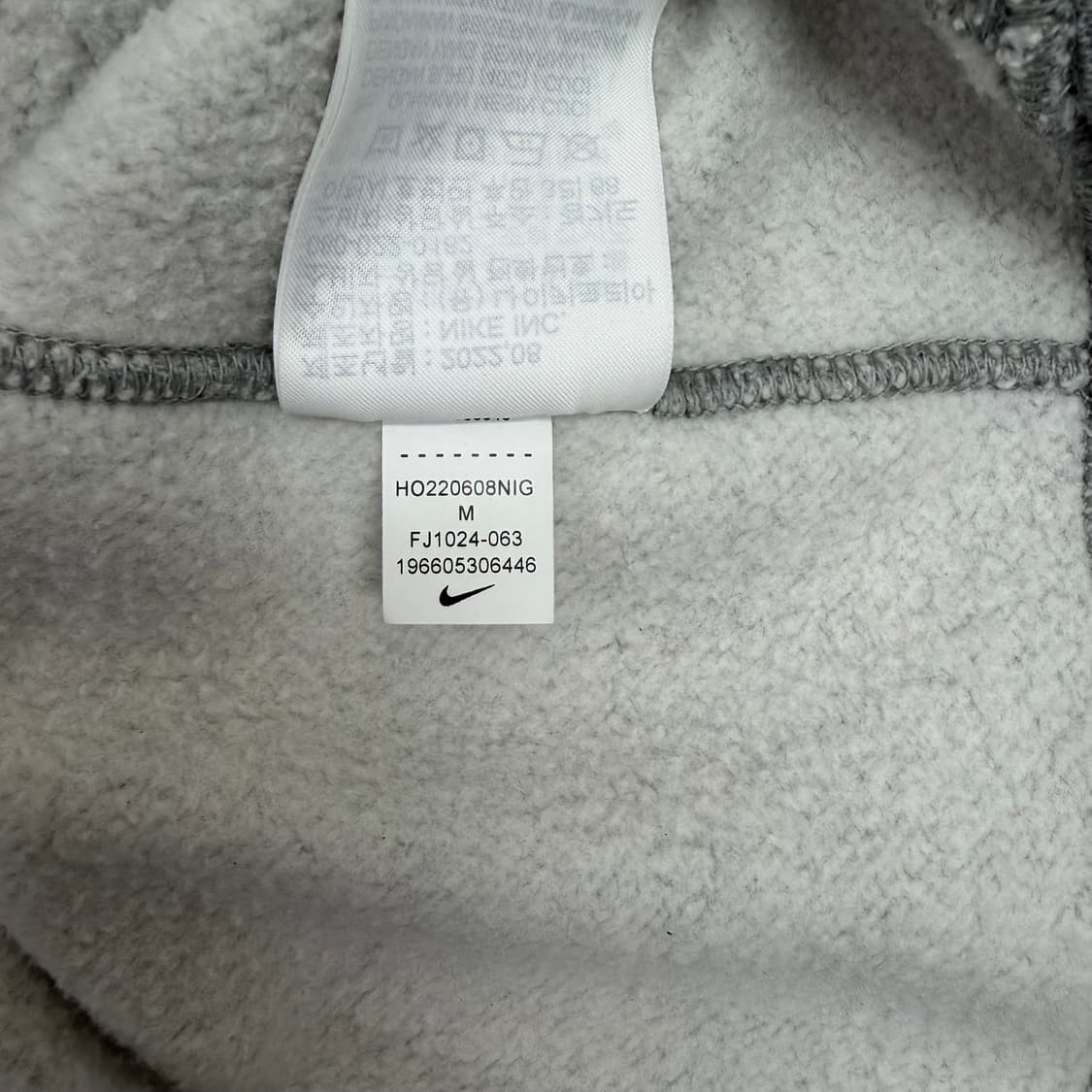 나이키 스우시 그레이 기모 맨투맨 M 상품이미지8