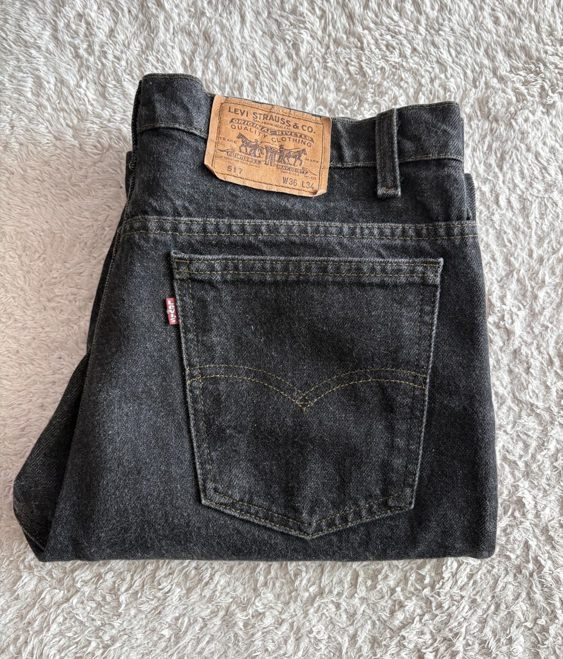 90s 리바이스 517 흑청블랙진 made in usa 상품이미지1