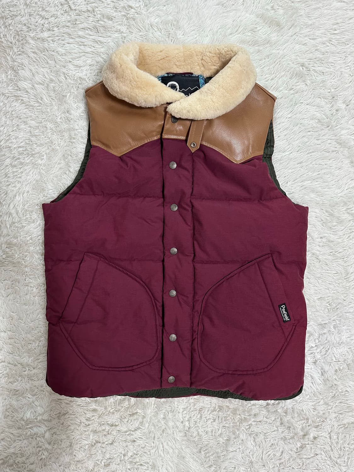 펜필드 60/40 패딩 조끼 L 버건디 상품이미지1