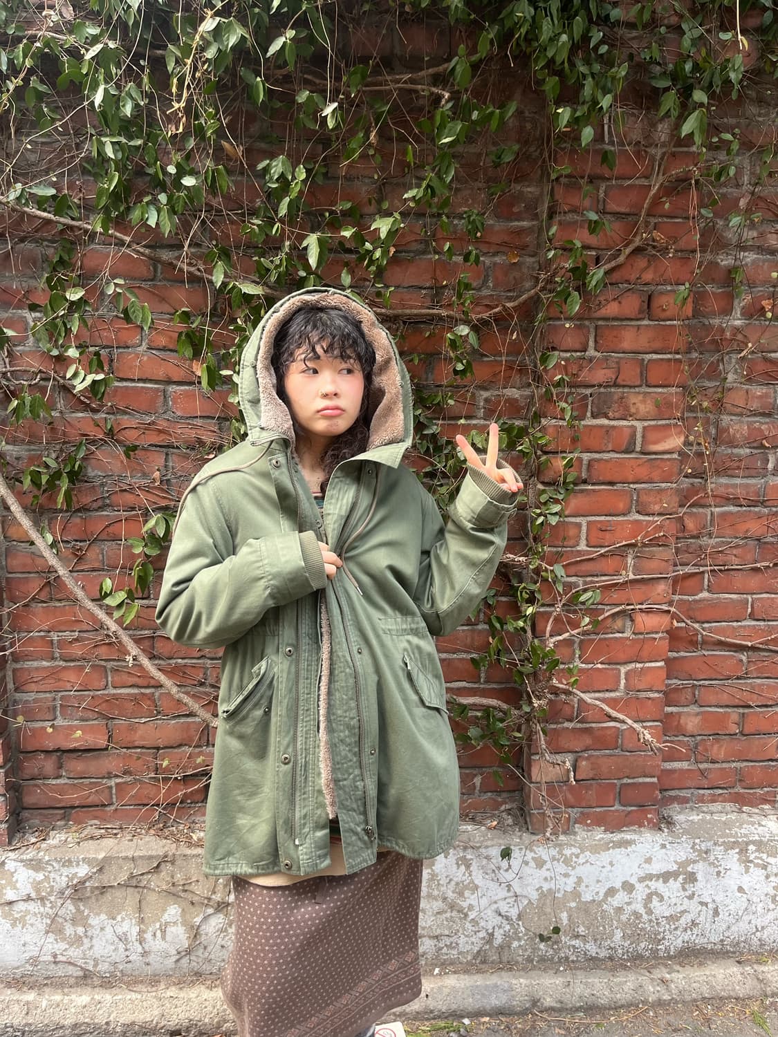 빈티지 카키 데일리 야상 아우터 상품이미지9