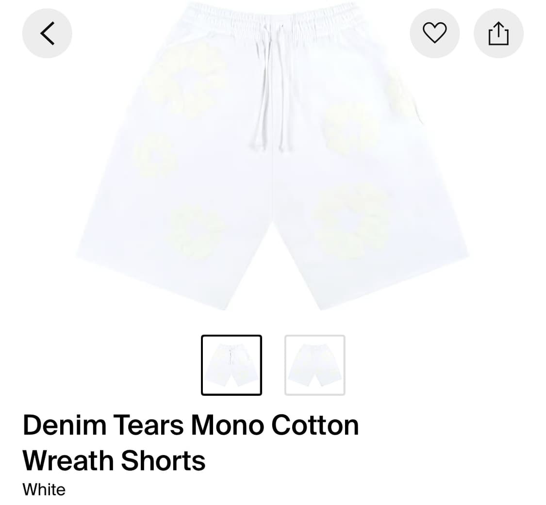 denim tears mono cotton wreath shorts 상품이미지1