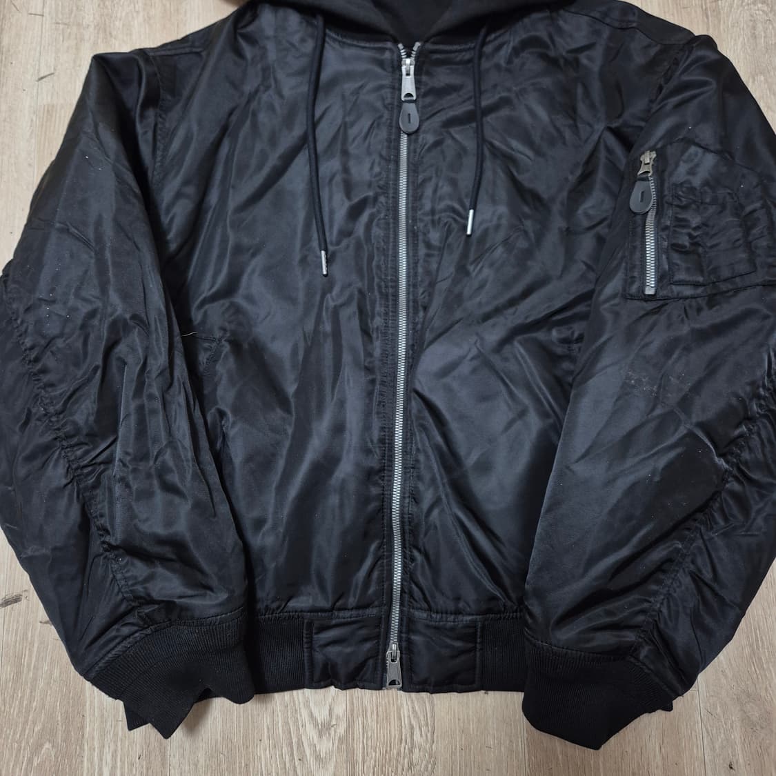 스파오 사이드포켓 후드 MA-1 항공점퍼 L(100) 상품이미지3