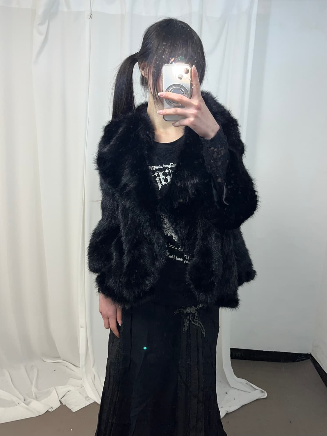 블랙 밍크퍼 자켓 상품이미지2