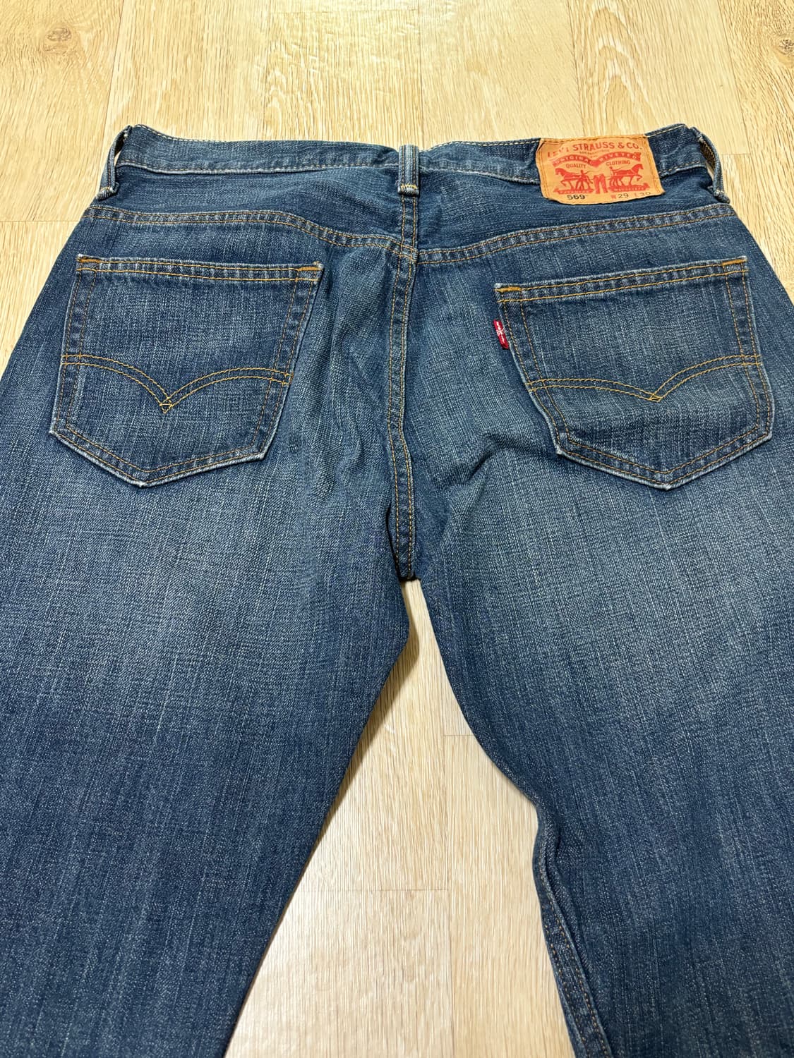 00s 리바이스 569 와이드핏 빈티지 인디고 데님 팬츠 30인치 상품이미지5