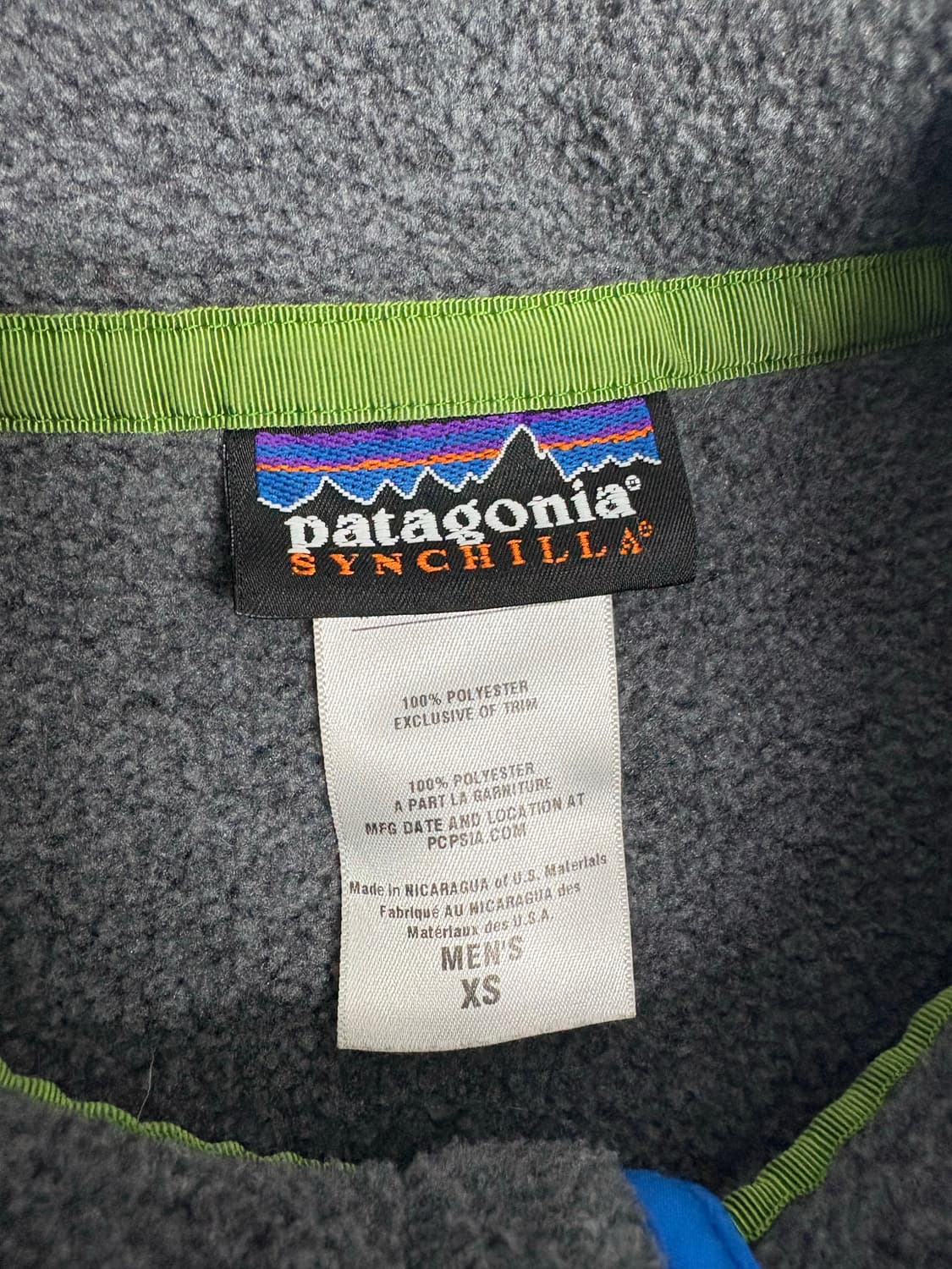 헤비모델)빈티지파타고니아 신칠라 스냅티 그레이 멘즈xs 상품이미지5