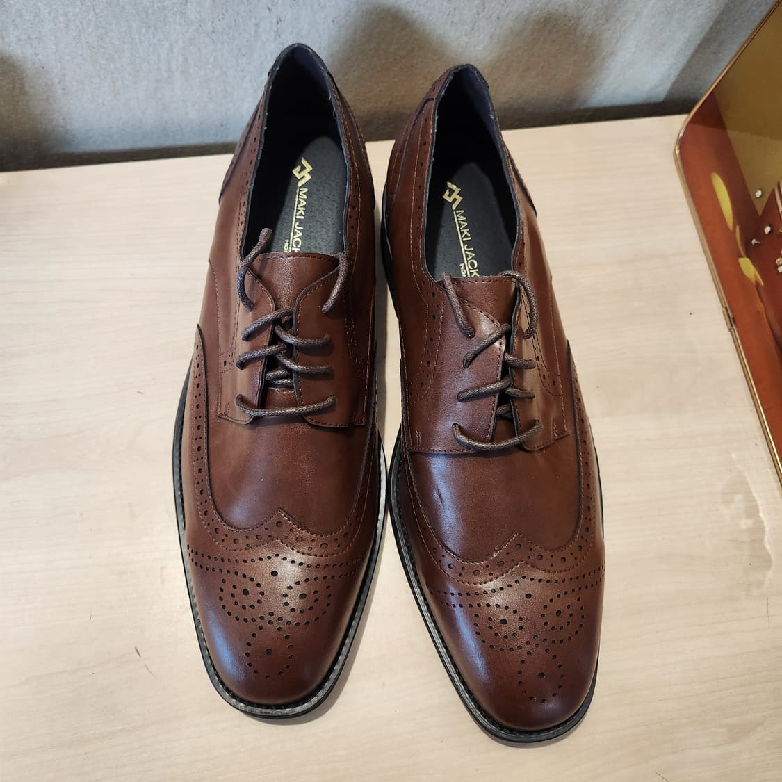 MAKI JACKIE 브라운 윙팁 👞 새상품급 280 / 클래식 남친룩 상품이미지6