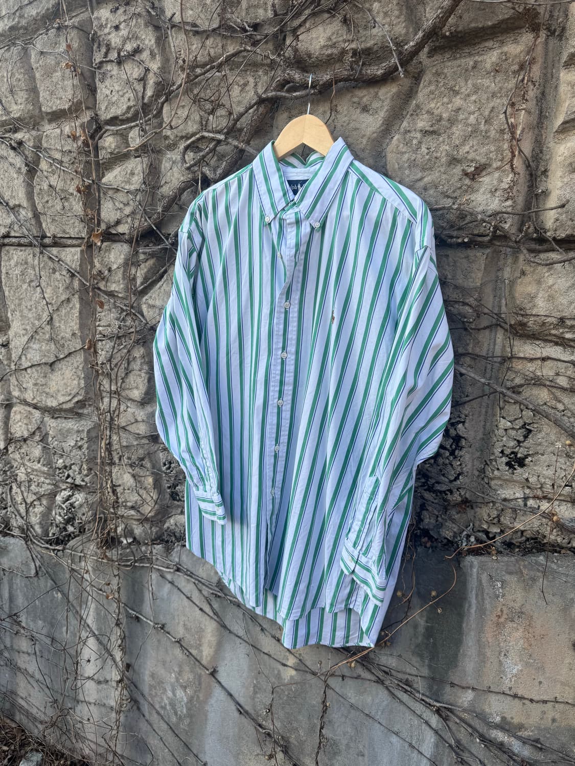 90s 폴로 랄프로렌 빈티지 blaire 루즈핏 스트라이프 셔츠 상품이미지3