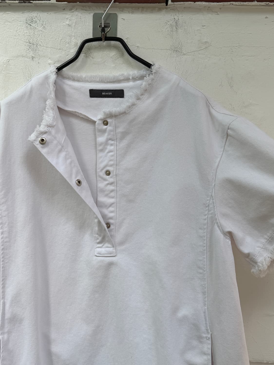 Beaker 비이커 데님 화이트 반팔 원피스 000 상품이미지5