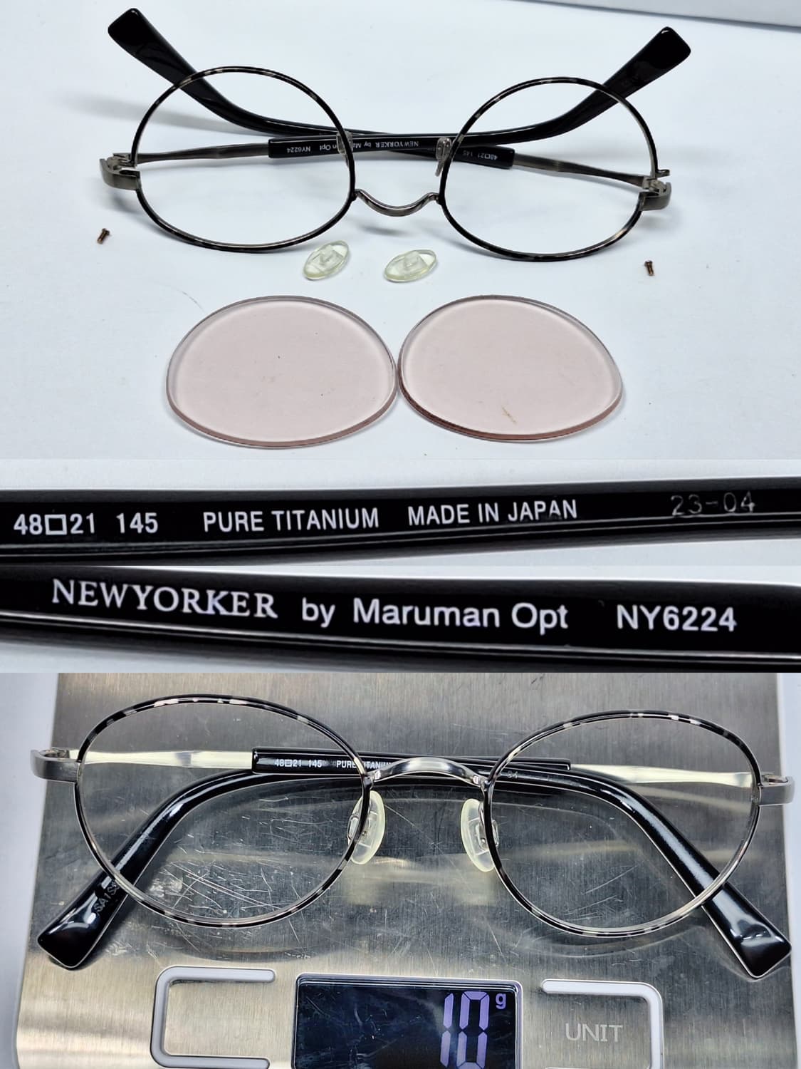 뉴요커 바이 마루망 NY6224 순 티타늄 칠보 라운드 보스턴 안경테 상품이미지3
