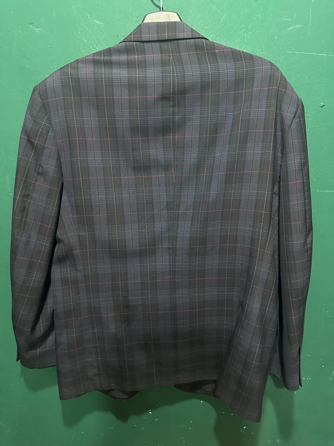 입생로랑 타탄체크 블레이져 네이비 상품이미지6