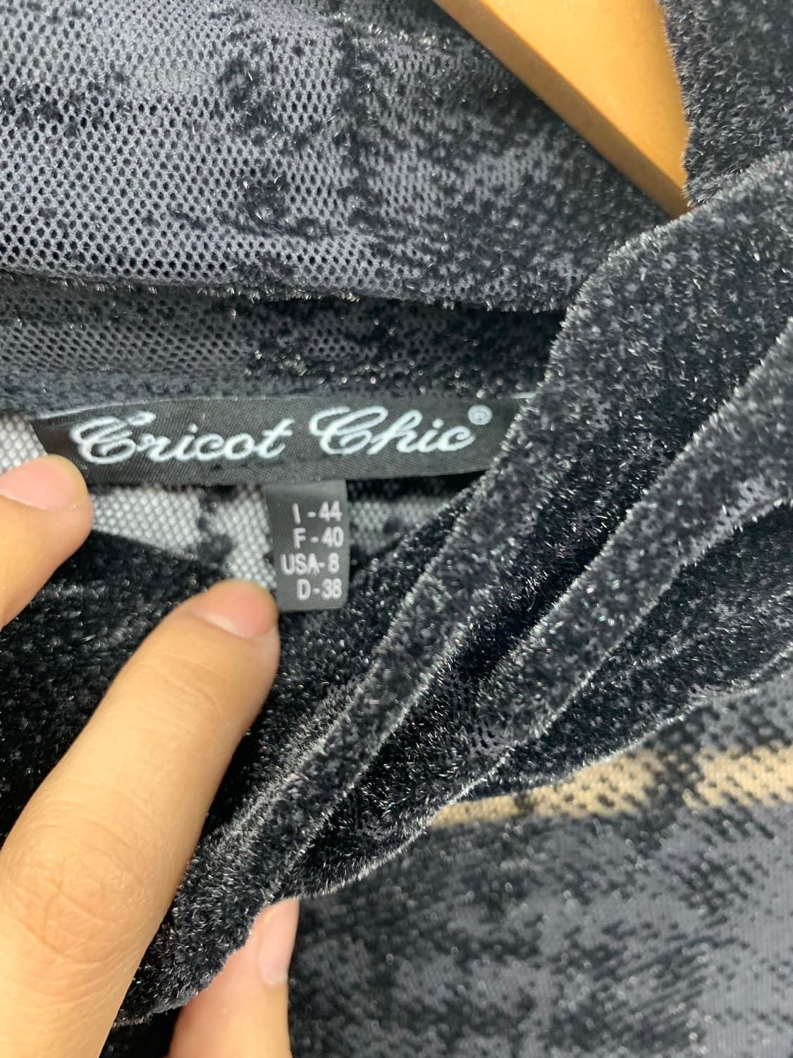 Tricot chic 벨벳 시스루 셔링 탑(made in italy) 상품이미지7