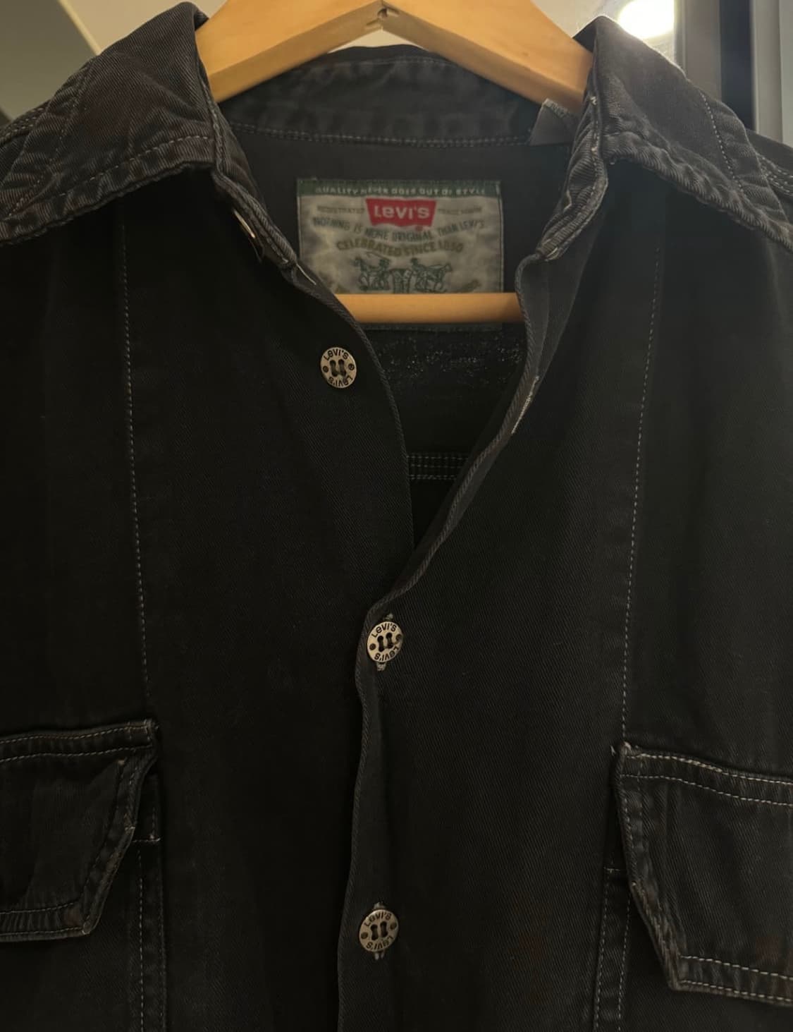 리바이스 빈티지 코튼 블랙 셔츠 상품이미지2