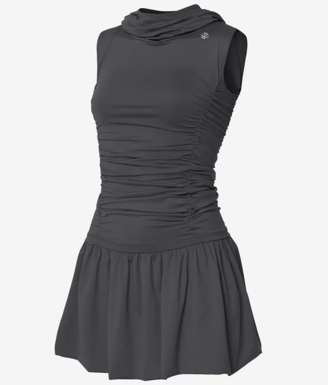 Hooded High Neck Dress (FL-155_Charcoal) 상품이미지2