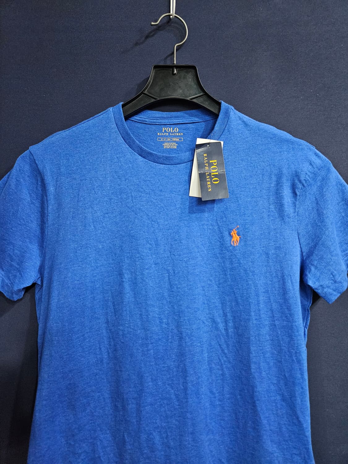 폴로 랄프로렌 멜란지 블루 남성 90~95 반팔티  상품이미지6