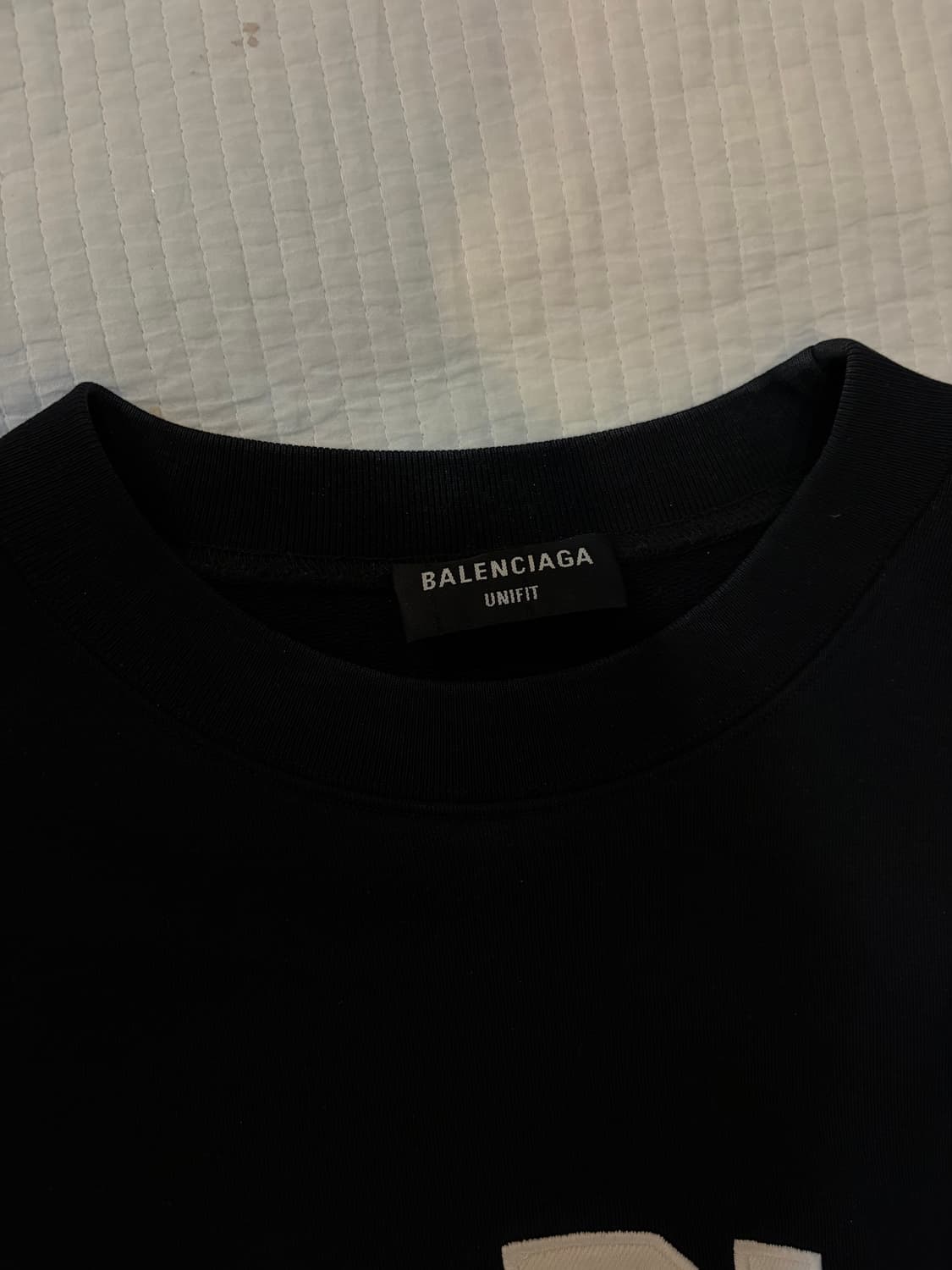 [M] 발렌시아가 파리 자수로고 맨투맨 블랙 상품이미지3