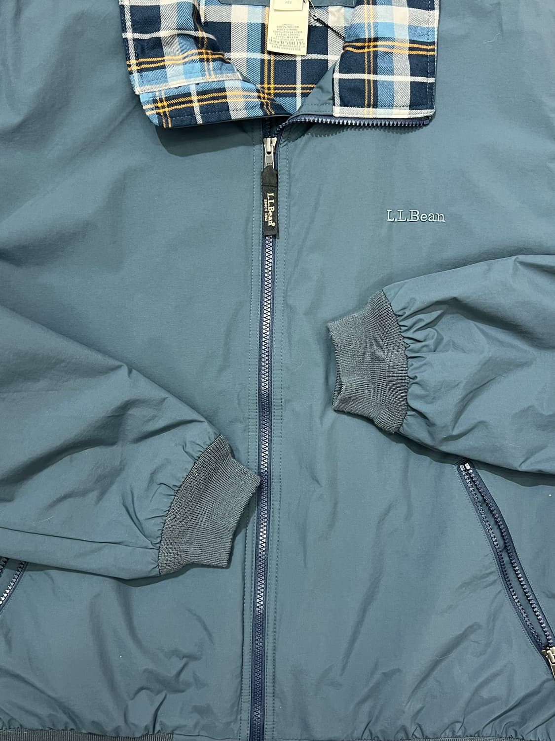 엘엘빈 체크넥 봄버 자켓 상품이미지4