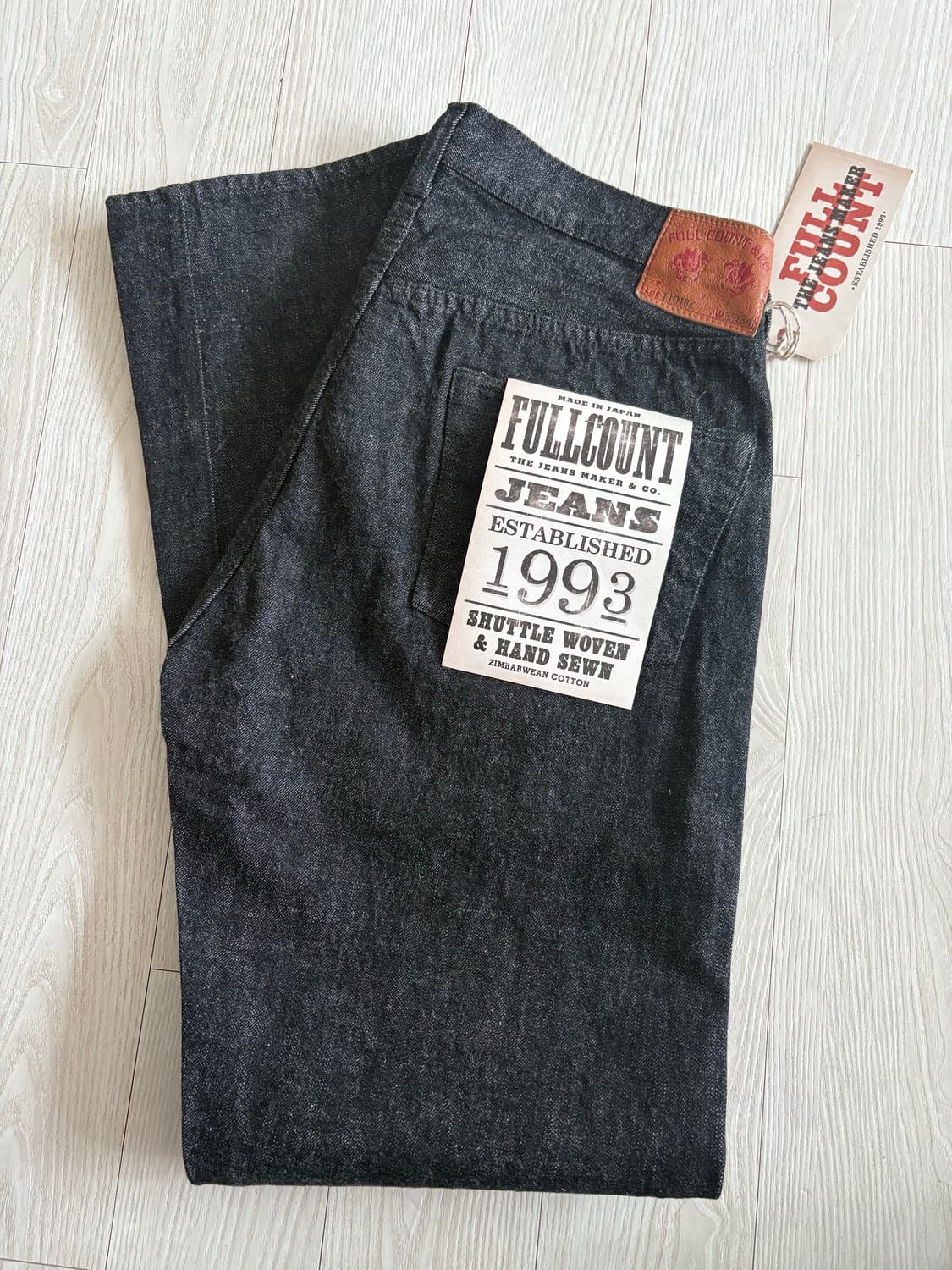 [35/34] 풀카운트 1101BK 블랙 스트레이트 데님팬츠 상품이미지1