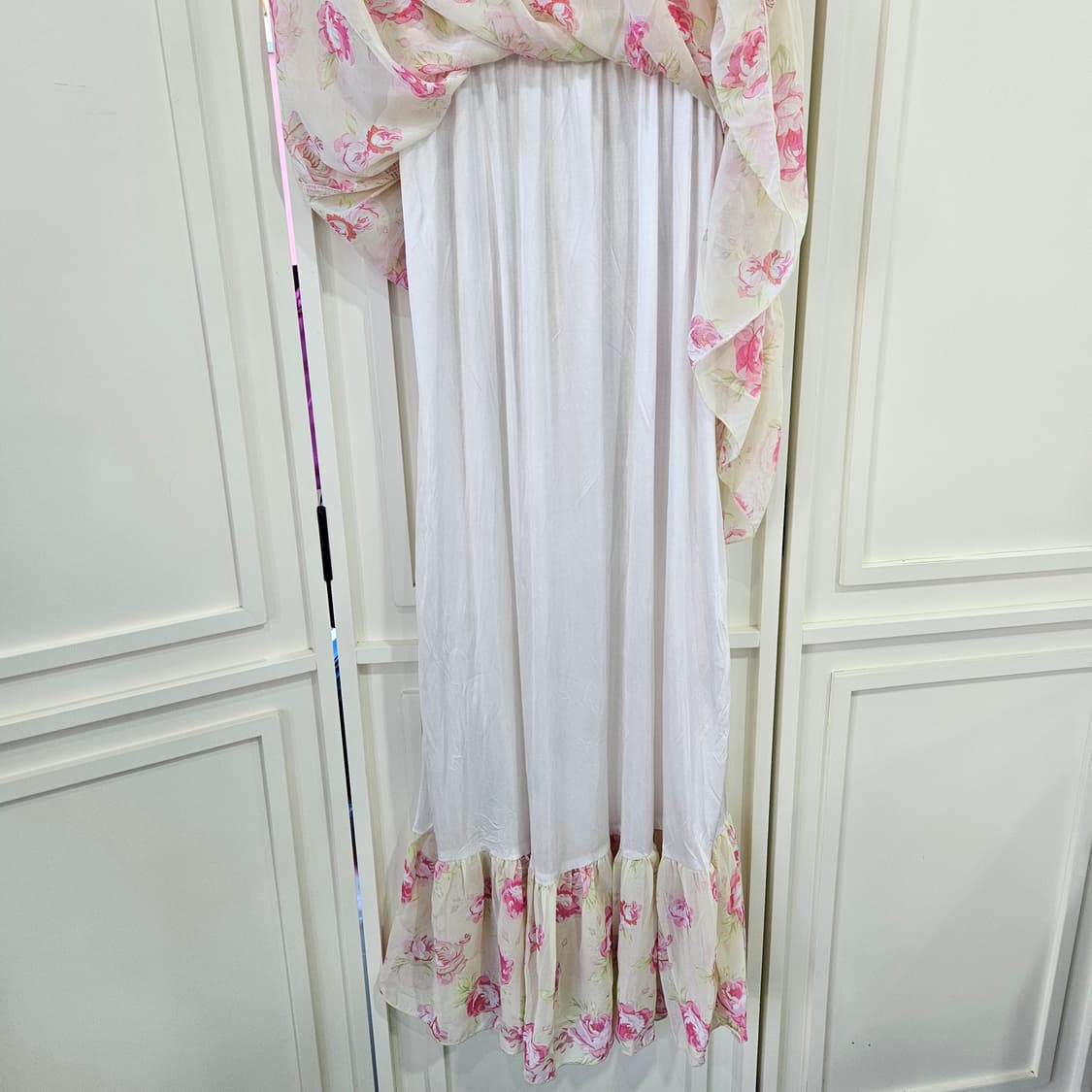 디어리 플라워 롱 원피스  레이스 프릴 상품이미지8