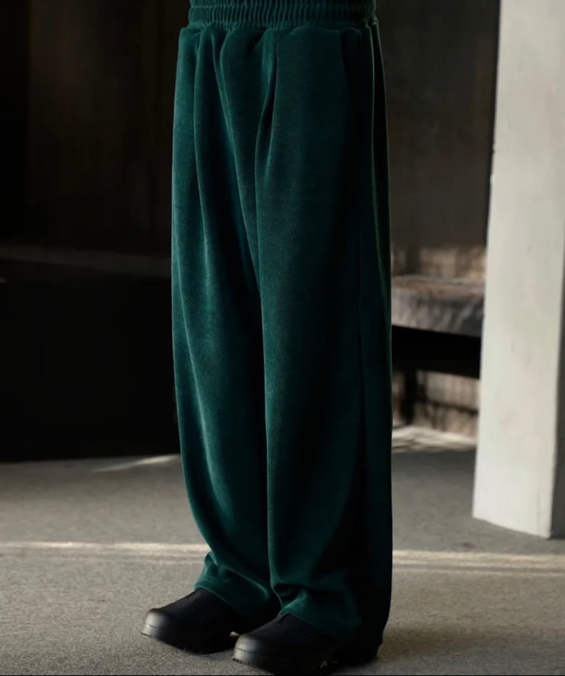 시그니처 코듀로이 밴딩 팬츠 그린 M 상품이미지1